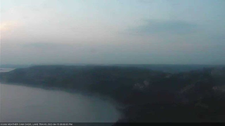 Lake Travis webcam, April 15, 2022 8:00 PM CT