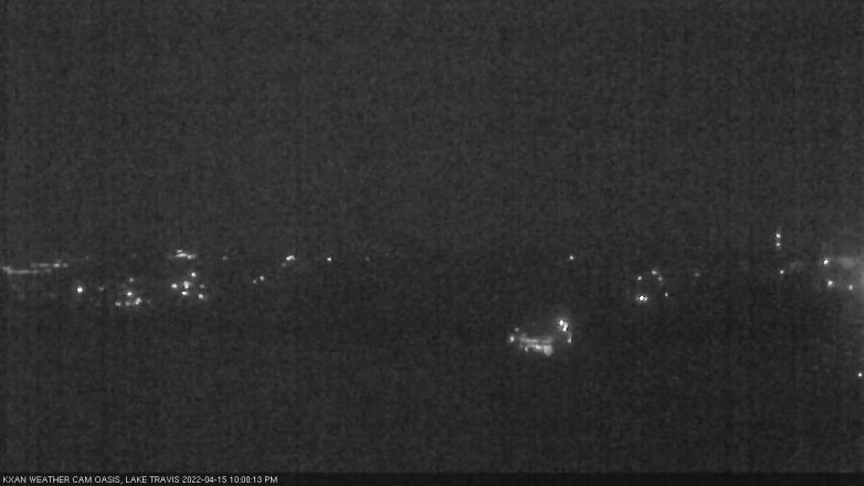 Lake Travis webcam, April 15, 2022 10:00 PM CT