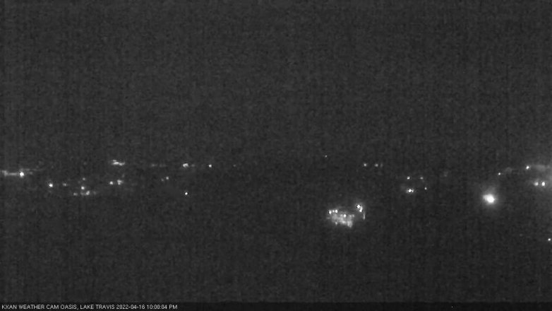 Lake Travis webcam, April 16, 2022 10:00 PM CT