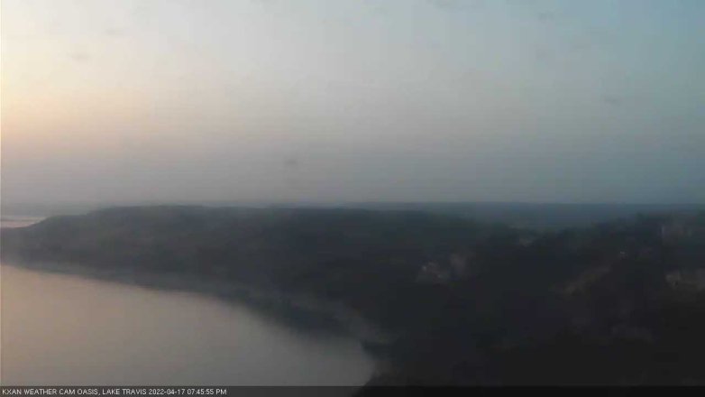 Lake Travis webcam, April 17, 2022 7:45 PM CT