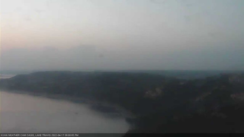 Lake Travis webcam, April 17, 2022 8:00 PM CT