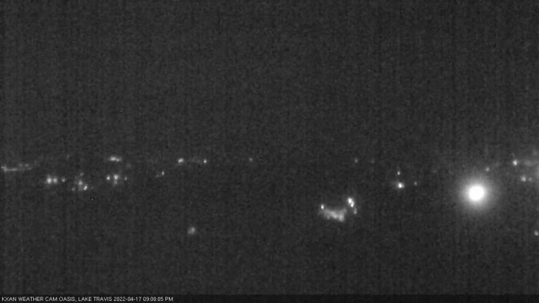 Lake Travis webcam, April 17, 2022 9:00 PM CT