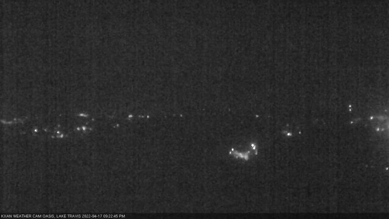 Lake Travis webcam, April 17, 2022 9:25 PM CT