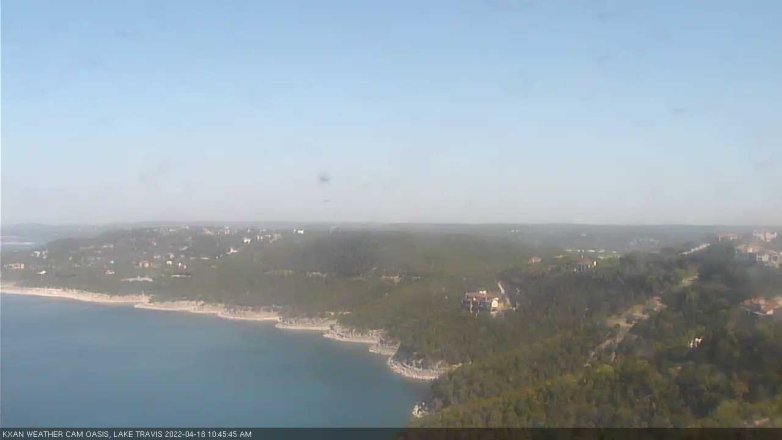 Lake Travis webcam, April 18, 2022 10:45 AM CT