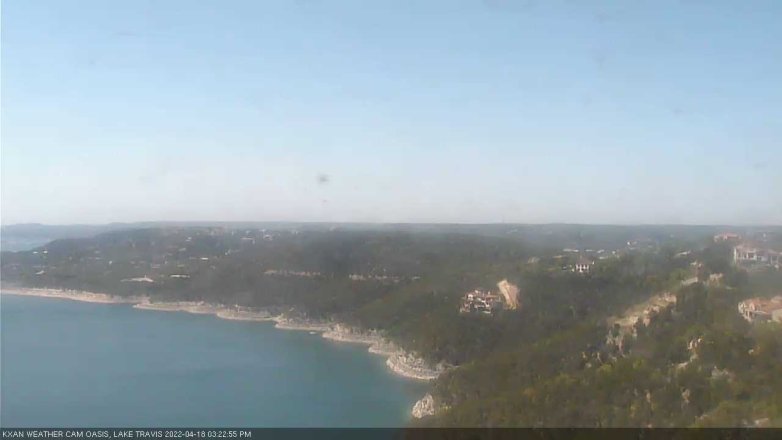 Lake Travis webcam, April 18, 2022 3:25 PM CT