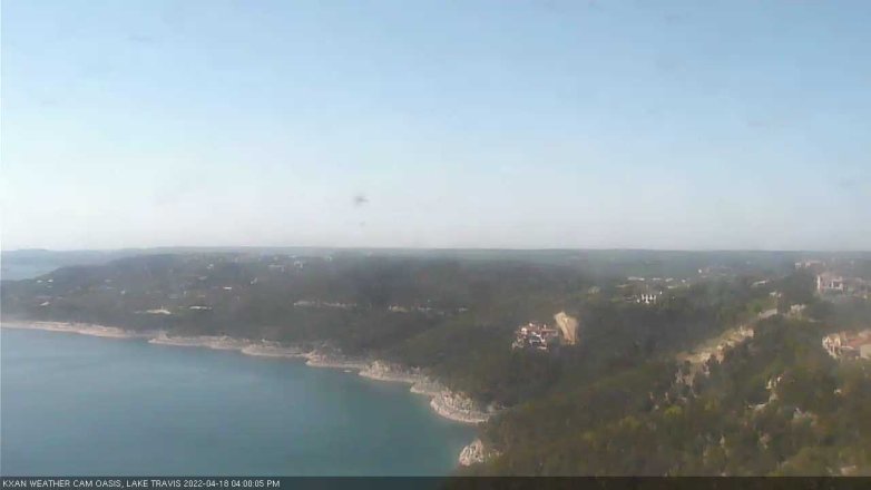Lake Travis webcam, April 18, 2022 4:00 PM CT