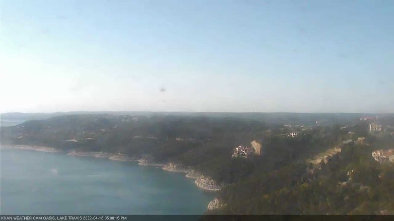 Lake Travis webcam, April 18, 2022 5:00 PM CT