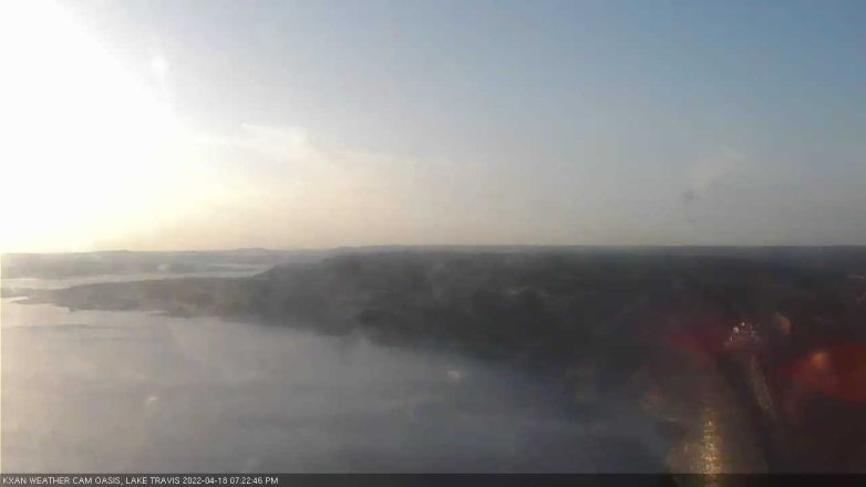 Lake Travis webcam, April 18, 2022 7:25 PM CT