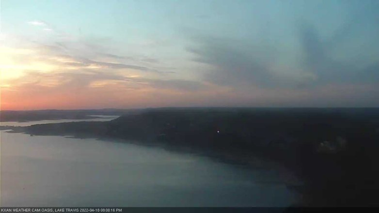 Lake Travis webcam, April 18, 2022 8:00 PM CT