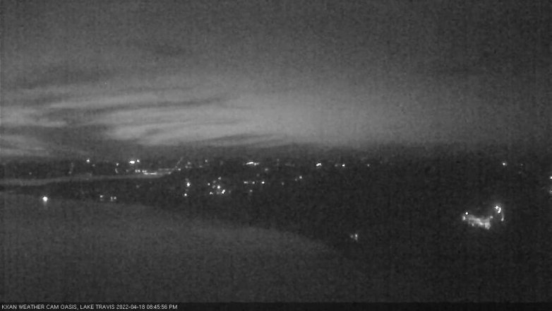 Lake Travis webcam, April 18, 2022 8:45 PM CT
