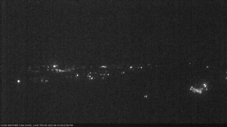 Lake Travis webcam, April 18, 2022 9:25 PM CT