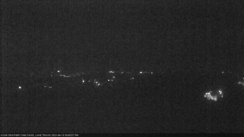 Lake Travis webcam, April 19, 2022 9:45 PM CT