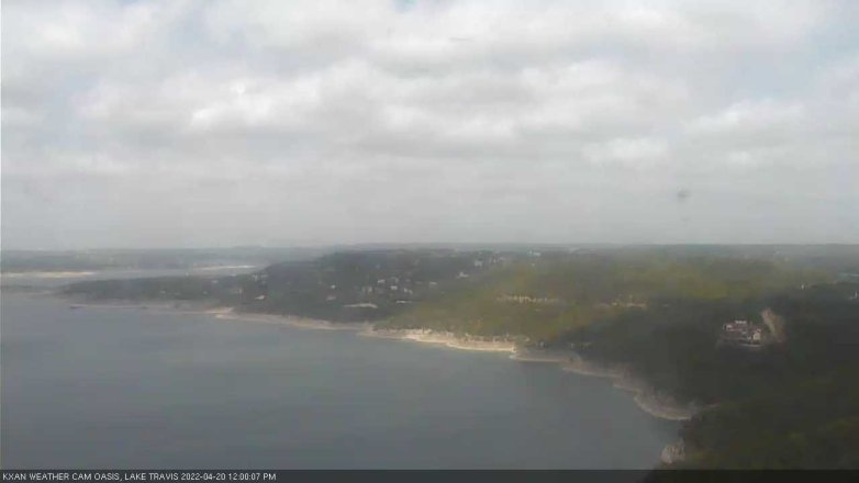 Lake Travis webcam, April 20, 2022 12:00 PM CT