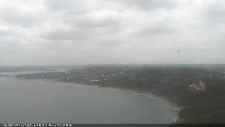 Lake Travis webcam, April 20, 2022 1:45 PM CT