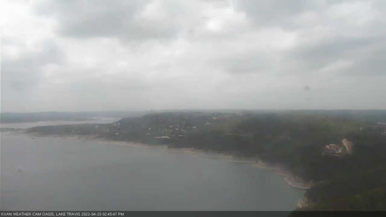 Lake Travis webcam, April 20, 2022 2:45 PM CT