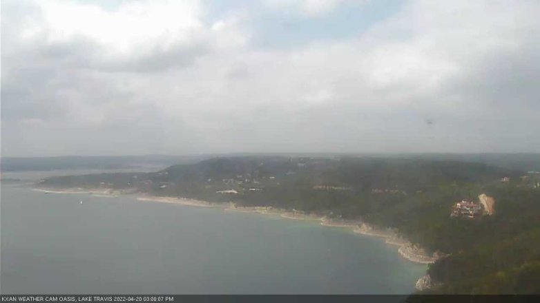 Lake Travis webcam, April 20, 2022 3:00 PM CT