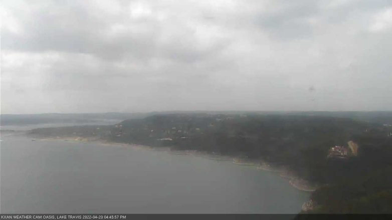 Lake Travis webcam, April 20, 2022 4:45 PM CT