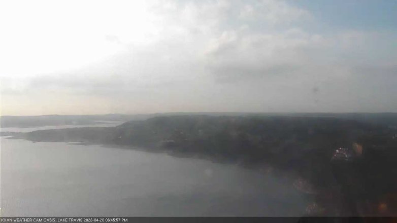 Lake Travis webcam, April 20, 2022 6:45 PM CT