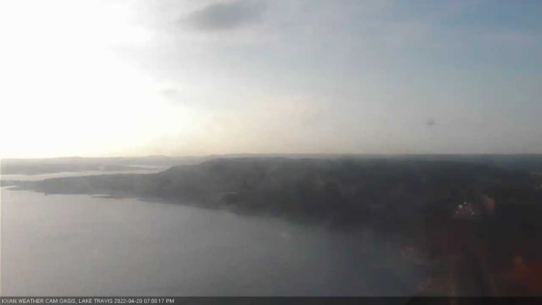 Lake Travis webcam, April 20, 2022 7:00 PM CT