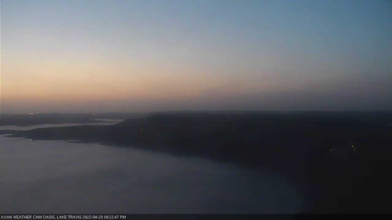 Lake Travis webcam, April 20, 2022 8:25 PM CT