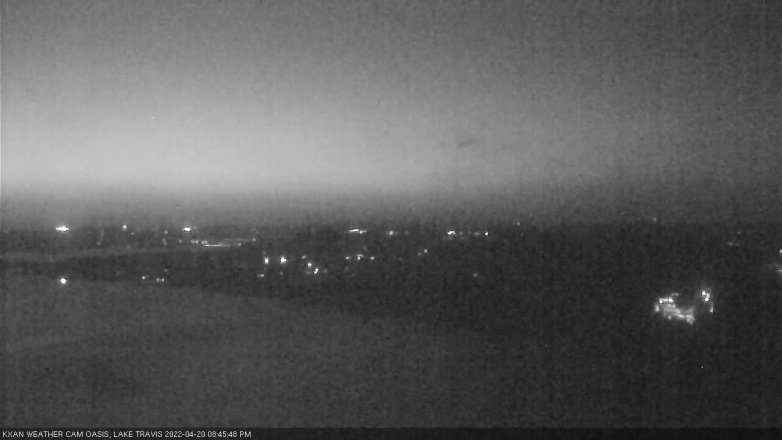 Lake Travis webcam, April 20, 2022 8:45 PM CT