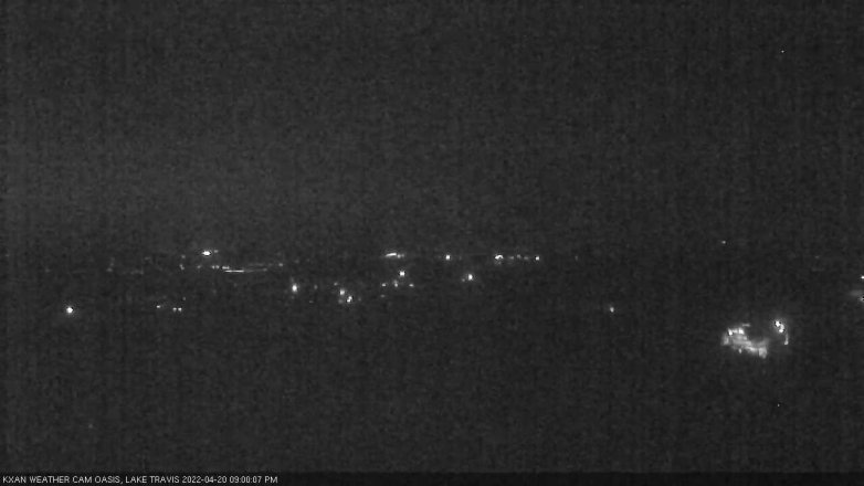 Lake Travis webcam, April 20, 2022 9:00 PM CT