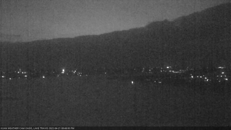 Lake Travis webcam, April 21, 2022 8:45 PM CT