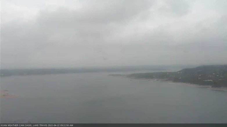 Lake Travis webcam, April 22, 2022 9:25 AM CT