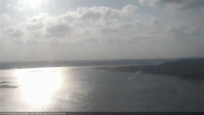 Lake Travis webcam, April 22, 2022 5:45 PM CT