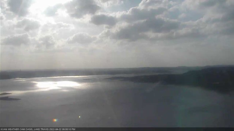 Lake Travis webcam, April 22, 2022 6:00 PM CT