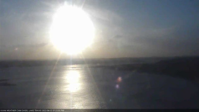Lake Travis webcam, April 22, 2022 7:25 PM CT