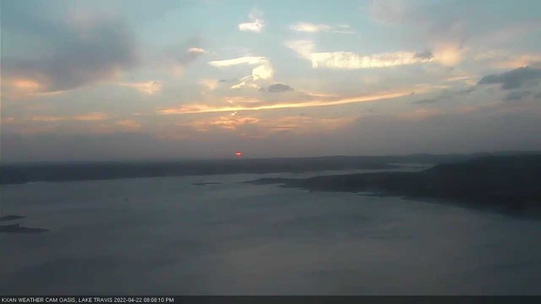 Lake Travis webcam, April 22, 2022 8:00 PM CT