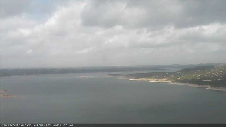 Lake Travis webcam, April 23, 2022 11:45 AM CT
