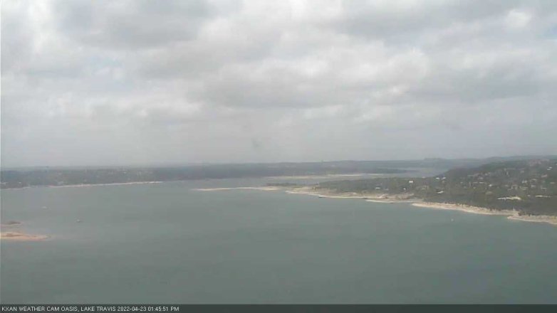 Lake Travis webcam, April 23, 2022 1:45 PM CT