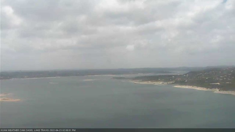 Lake Travis webcam, April 23, 2022 2:00 PM CT