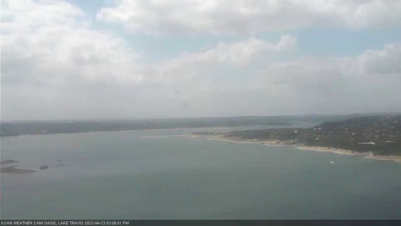Lake Travis webcam, April 23, 2022 3:00 PM CT