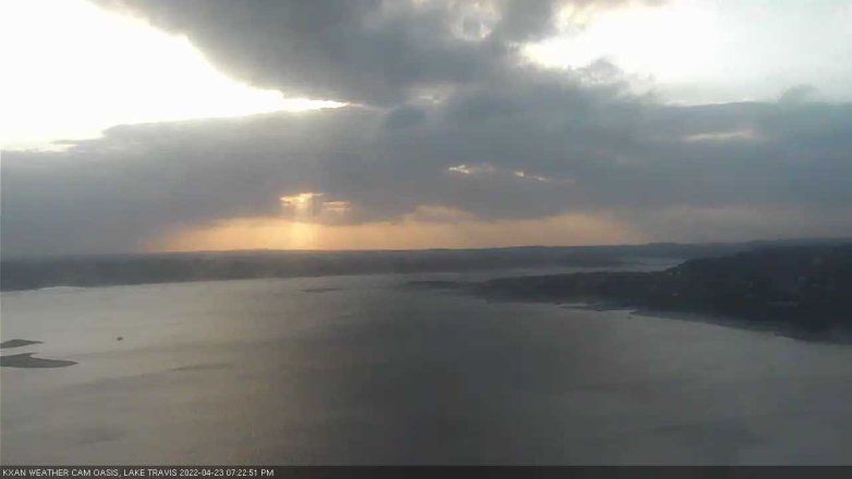 Lake Travis webcam, April 23, 2022 7:25 PM CT