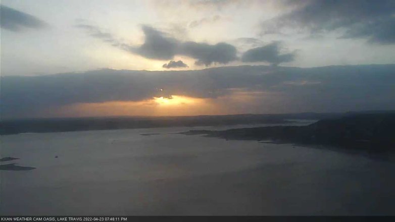 Lake Travis webcam, April 23, 2022 7:45 PM CT