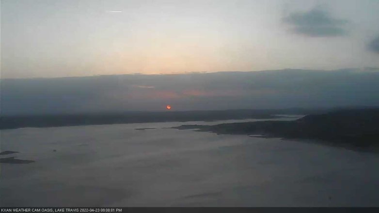 Lake Travis webcam, April 23, 2022 8:00 PM CT