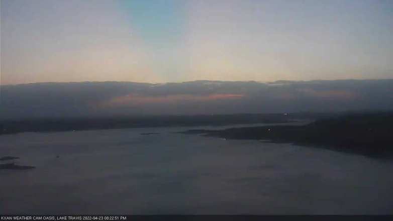 Lake Travis webcam, April 23, 2022 8:25 PM CT