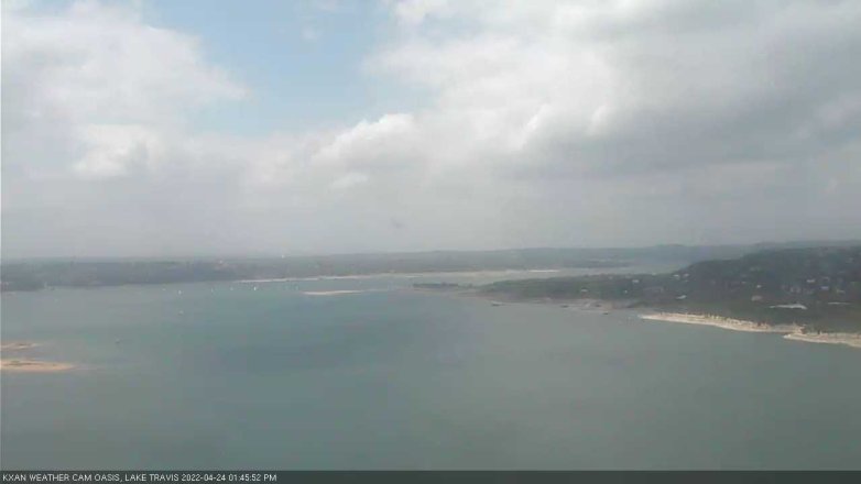 Lake Travis webcam, April 24, 2022 1:45 PM CT