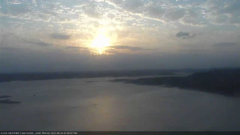 Lake Travis webcam, April 24, 2022 7:45 PM CT