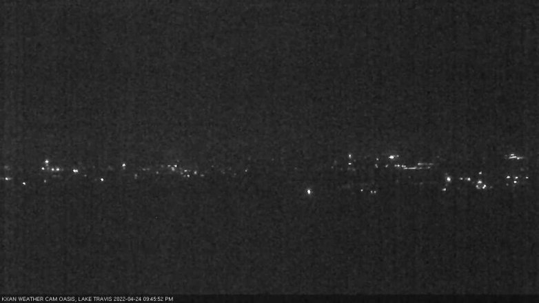 Lake Travis webcam, April 24, 2022 9:45 PM CT