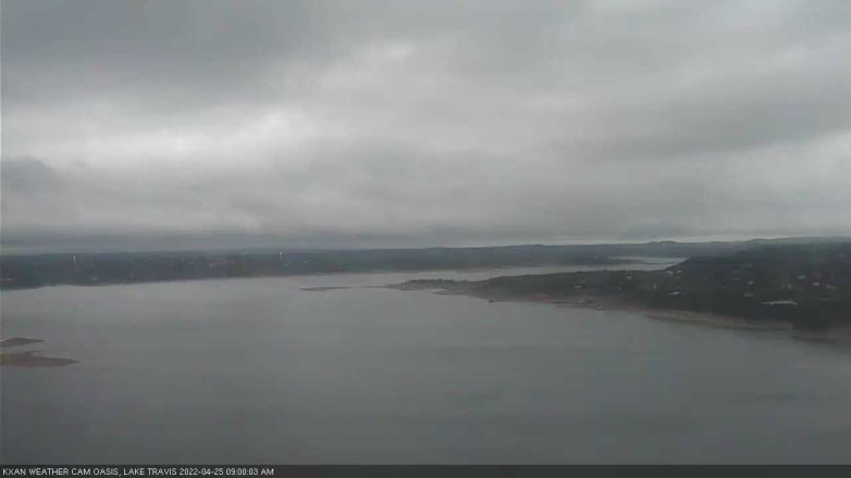 Lake Travis webcam, April 25, 2022 9:00 AM CT