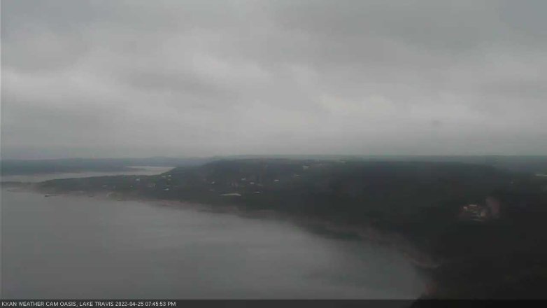 Lake Travis webcam, April 25, 2022 7:45 PM CT