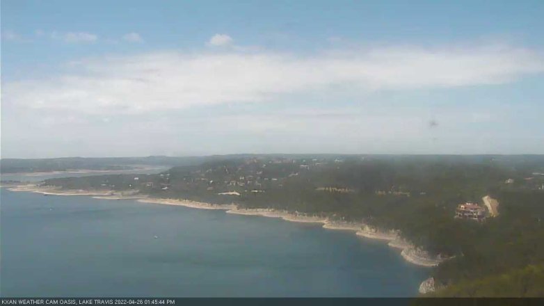 Lake Travis webcam, April 26, 2022 1:45 PM CT