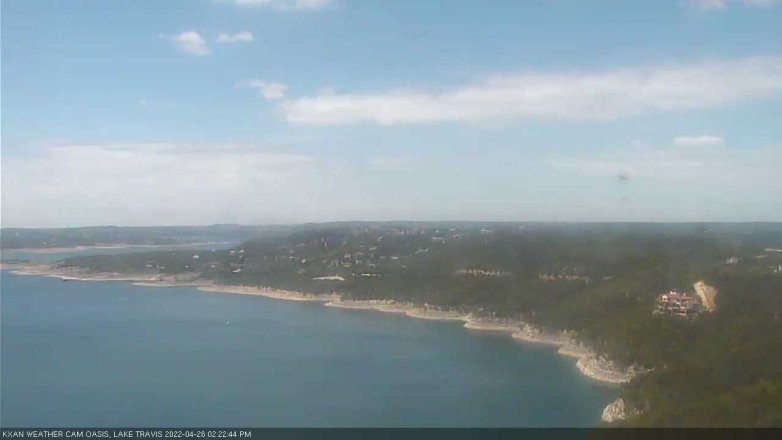 Lake Travis webcam, April 26, 2022 2:25 PM CT