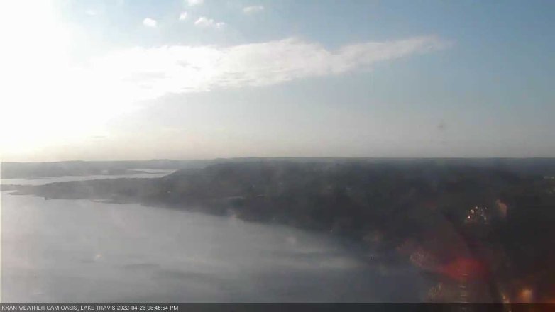 Lake Travis webcam, April 26, 2022 6:45 PM CT