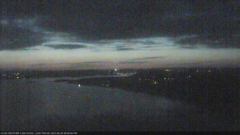Lake Travis webcam, April 26, 2022 8:45 PM CT