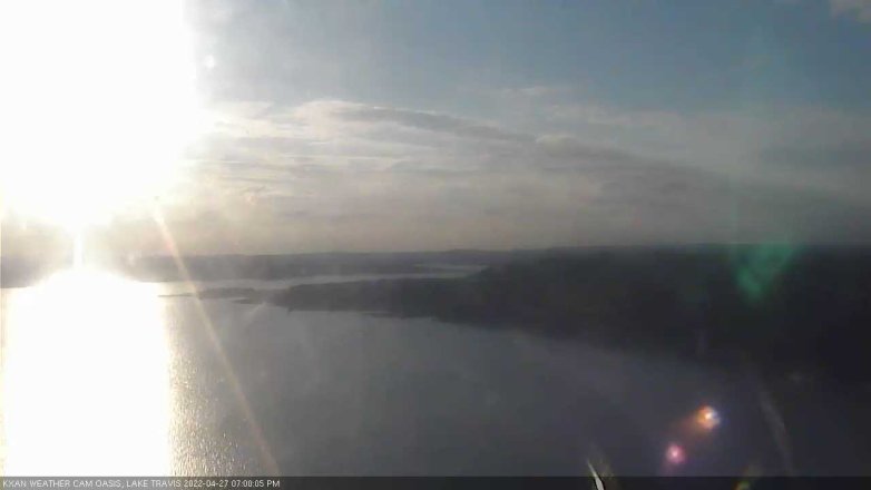 Lake Travis webcam, April 27, 2022 7:00 PM CT